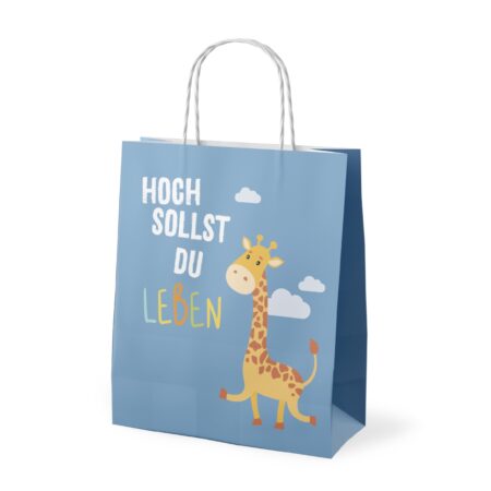 Geschenktüte Kleine Lieblinge "Hoch sollst du Leben" (Giraffe)
