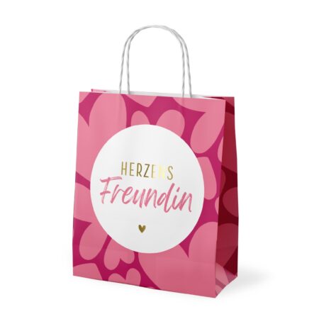 Geschenktüte Auf uns Mädels "Herzensfreundin"