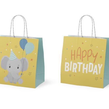 Mini-Geschenktüte Kleine Lieblinge "Happy Birthday" (Elefant)