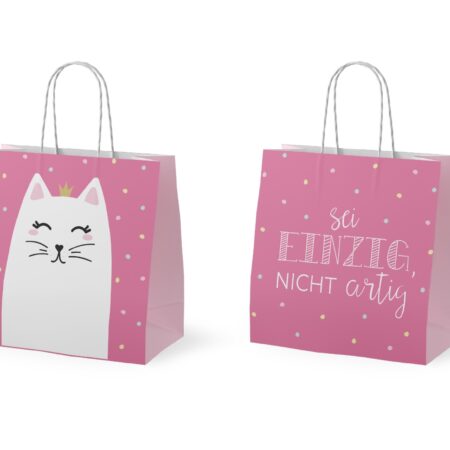 Mini-Geschenktüte Zoofreunde "Sei einzig, nicht artig" (Katze)