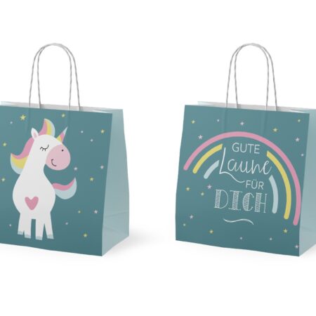 Mini-Geschenktüte Zoofreunde "Gute Laune" (Einhorn)