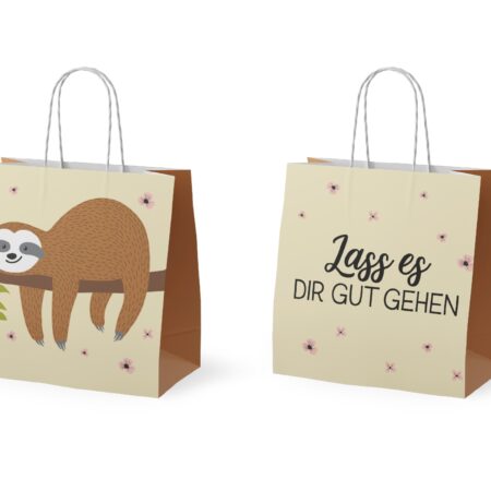 Mini-Geschenktüte Zoofreunde "Lass es Dir gut gehen" (Faultier)