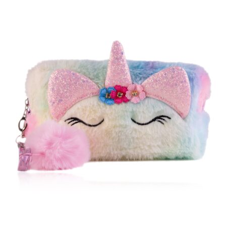 Kosmetiktasche Einhorn mit Fell