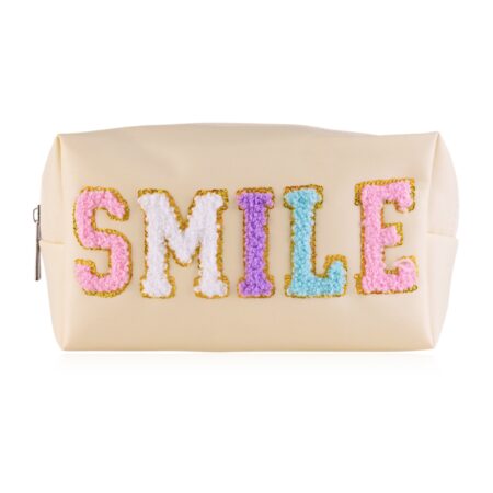 Kosmetiktasche mit Patch SMILE