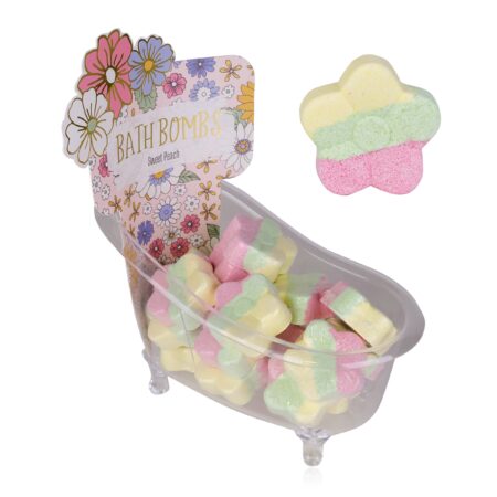 Badebombe FLOWERS, 40g in Badewanne