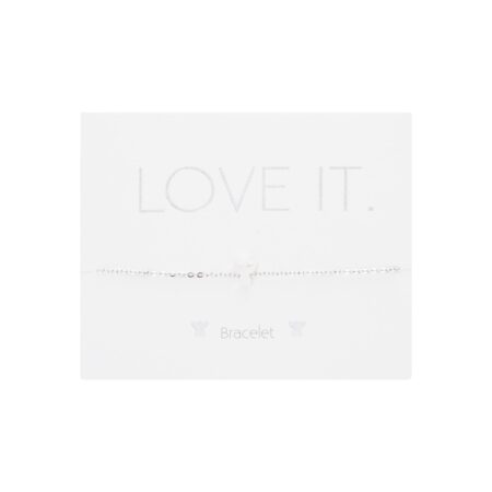 Armband - "Love it." - versilbert - Engel
