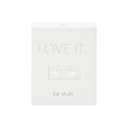 Ohrstecker - "Love it." - versilbert - Herz