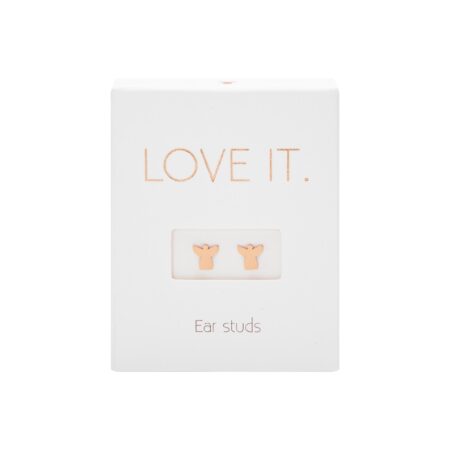 Ohrstecker - "Love it." - rosévergoldet - Engel
