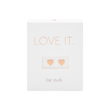 Ohrstecker - "Love it." - rosévergoldet - Herz
