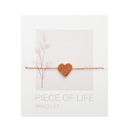 Armband - "Piece of Life" - rosévergoldet - Herz