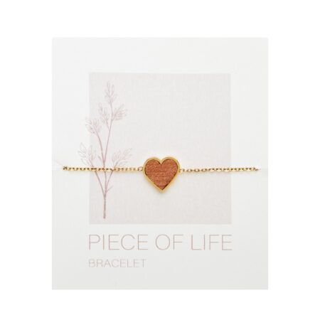 Armband - "Piece of Life" - vergoldet - Herz