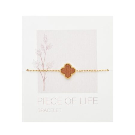Armband - "Piece of Life" - vergoldet - Klee