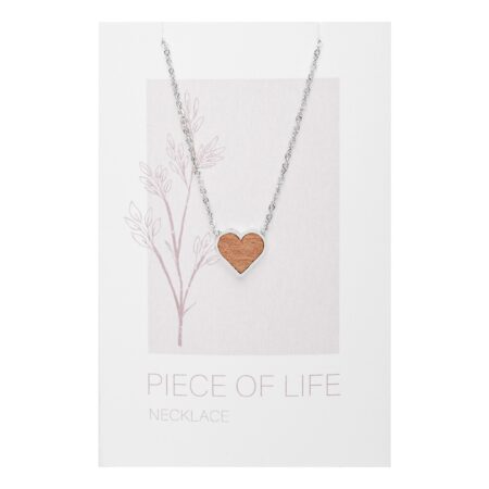Halskette - "Piece of Life" - Edelstahl - Herz