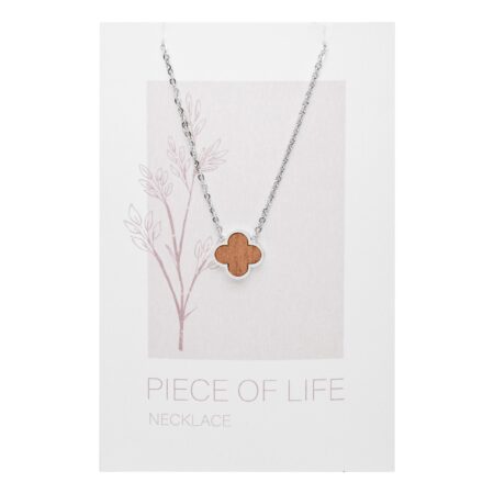 Halskette - "Piece of Life" - Edelstahl - Klee
