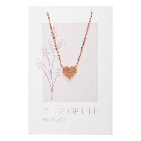 Halskette - "Piece of Life" - rosévergoldet - Herz