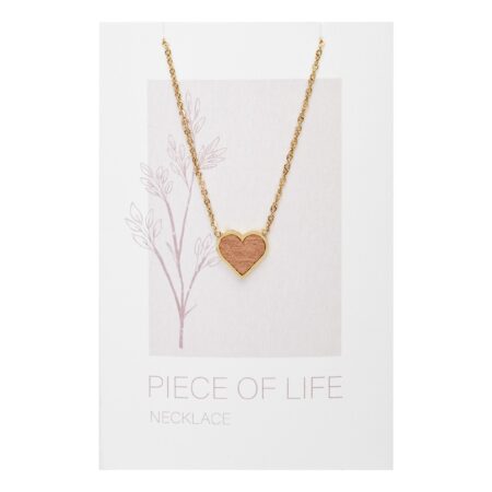 Halskette - "Piece of Life" - vergoldet - Herz
