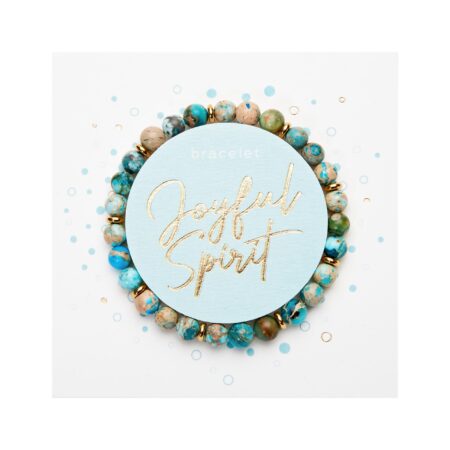Armband - "Joyful Spirit" - Aqua Terra Jaspis blue - vergoldet