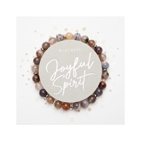 Armband - "Joyful Spirit" - Botswana-Achat - Edelstahl
