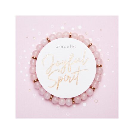 Armband - "Joyful Spirit" - Rosenquarz - rosévergoldet