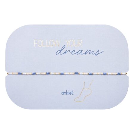 Fusskettchen - "Follow your Dreams" - Blau