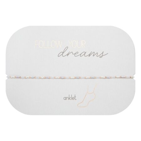 Fusskettchen - "Follow your Dreams" - Grau