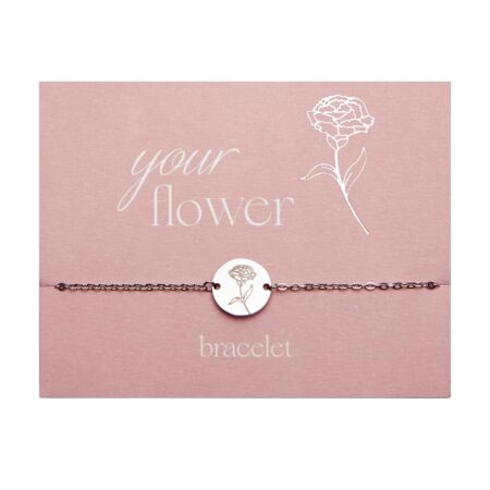 Armband - "Your Flower" - Edelstahl - Nelke