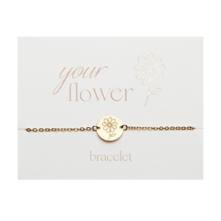 Armband - "Your Flower" - vergoldet - Gänseblümchen