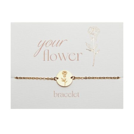 Armband - "Your Flower" - vergoldet - Rose