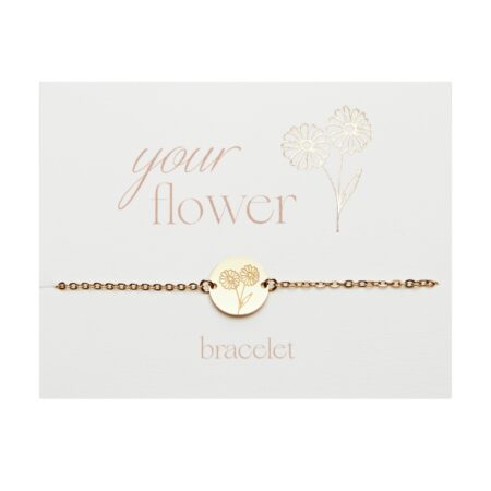 Armband - "Your Flower" - vergoldet - Aster