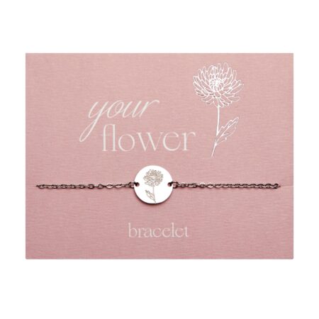 Armband - "Your Flower" - Edelstahl - Chrysantheme
