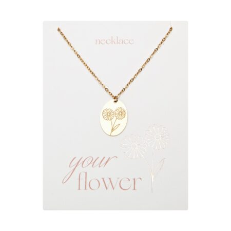 Halskette - "Your Flower" - vergoldet - Aster