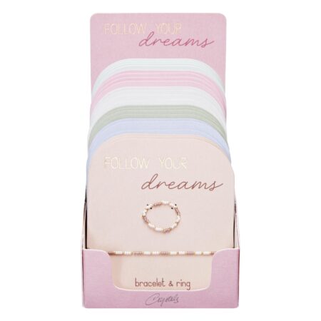 Display Geschenksets Armband & Ring - "Follow your Dreams"
