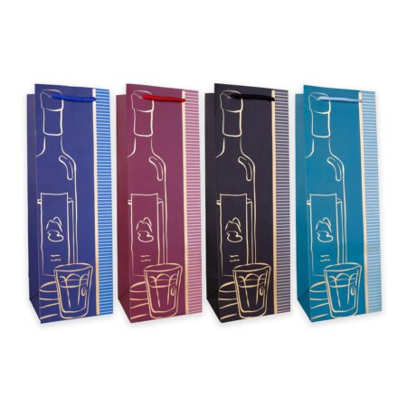 Geschenktasche WEIN für Flaschen, Grösse: 12 x 9 x 36cm
