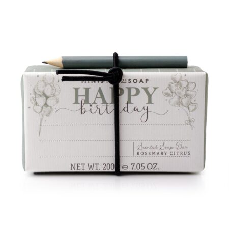 Seife 200g mit Bleistift "Happy Birthday" Rosemary Citrus