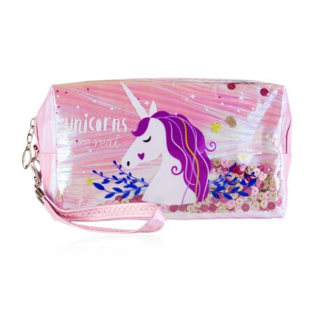 Kosmetiktasche Einhorn mit Pailletten, ca. 18 x 7 x 11cm
