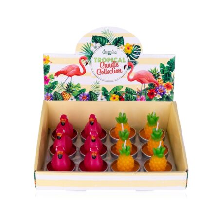 Kleine Motiv-Kerze Tropical Summer im Display