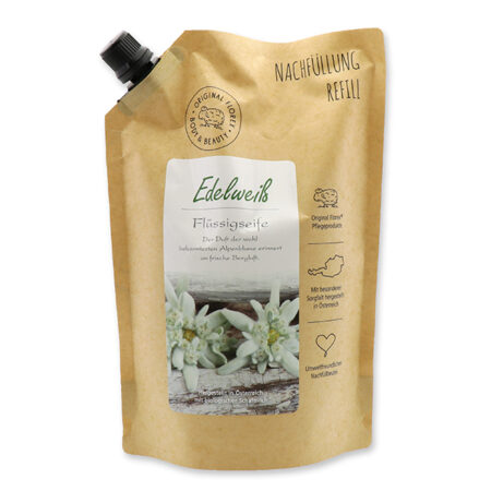 Flüssigseife im Nachfüllbeutel 1L 'Edelweiss'