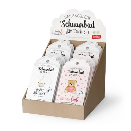 Schaumbad 40ml im Display Liebe Wünsche MIX