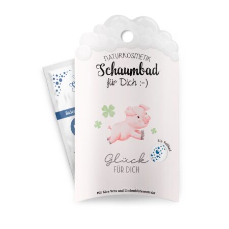 Schaumbad 40 ml Liebe Wünsche Glück für Dich (Schweinchen)