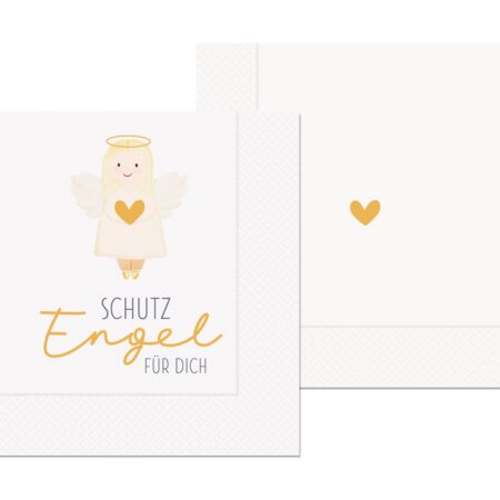Serviette 33X33cm Liebe Wünsche Schutzengel für Dich