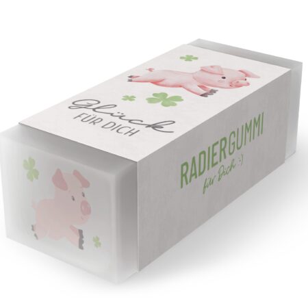 Radiergummi Liebe Wünsche Glück für Dich (Schweinchen)