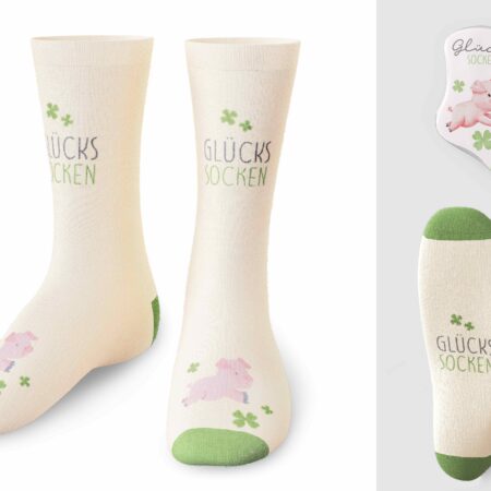 Zaubersocken Gr.36-40 im Display Liebe Wünsche Glückssocken (Schweinchen)