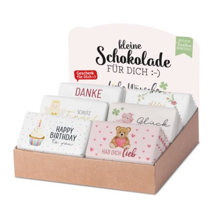 Schokolade 40g im Display Liebe Wünsche MIX