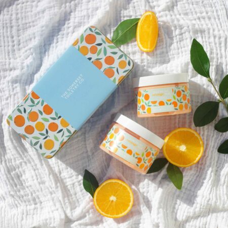 Pflege Geschenk-Set ORANGE in Blechdose