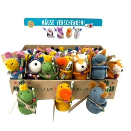 Filztiere "Mäuse verschenken" 6cm im Display