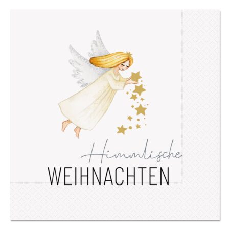 Serviette Lovely Christmas "Himmlische Weihnachten" (Engel)