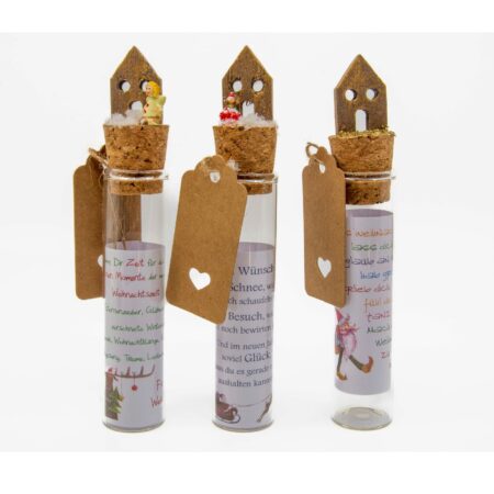 Reagenzglas Weihnachtslandschaft 13cm im Display