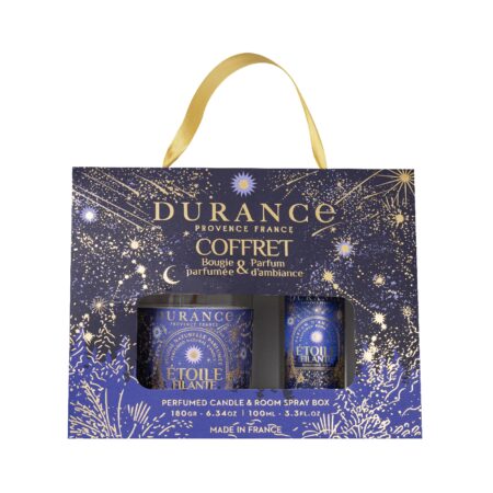 Duftkerze 180g + Raumspray 100ml im Set Sternschuppe