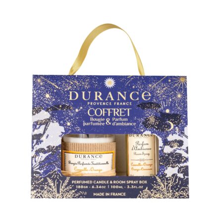Duftkerze 180g + Raumspray 100ml im Set Zimt Orange