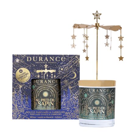 Geschenkset Duftkerze 180g + Karussell Am Tannenbaum